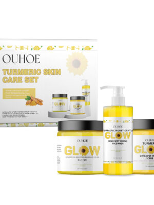 Turmeric Skin Care Set, Fresh And Clean Hydrating Oil-Control Fade Out Fine Lines Firming Haun White Treatments