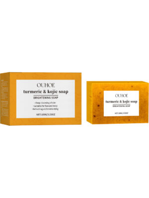 Turmeric & Kojic Soap, Gentle Cleansing Skin Moisturizing Facial Body Care Soap