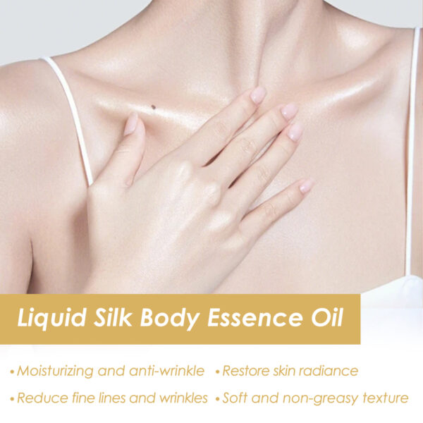 548759127 Liquid Silk Body Essence Oil, Firming Skin Filling Water Tender Skin Moist Fresh And Not Greasy Skin Oil